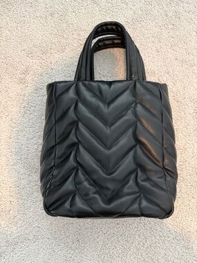 Simply Vera Vera Wang Black Quilted Chevron Tote